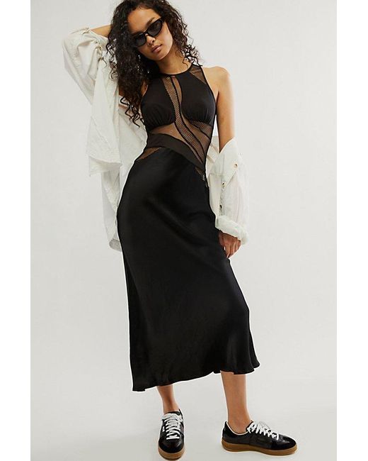 Free People By Land + Sea Crystal Clear Maxi Dress in Black | Lyst