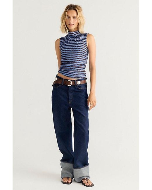 Free People Blue Waverly Top