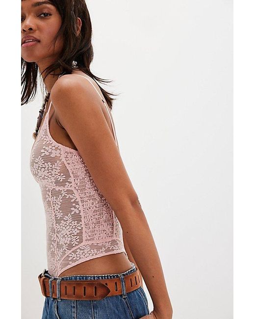 Intimately By Free People Brown Ready To Go Lace Bodysuit By