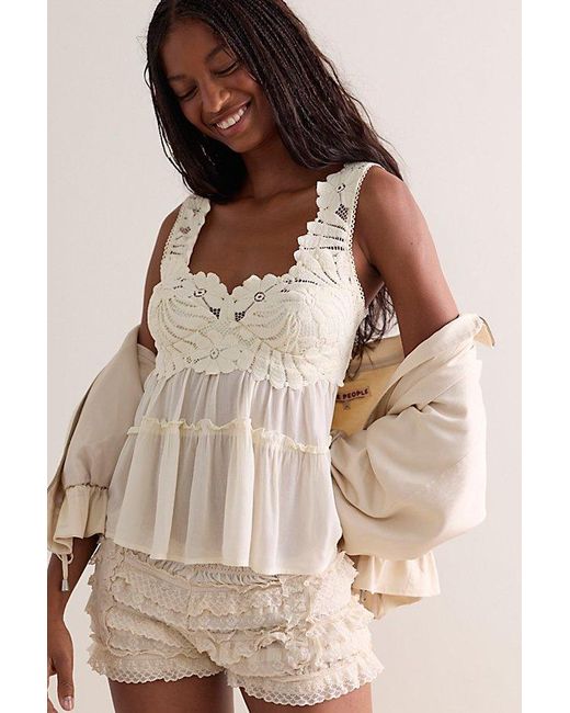 Intimately By Free People Brown Petal Party Shapeless Cami By