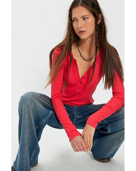 Free People Red Jamie Henley