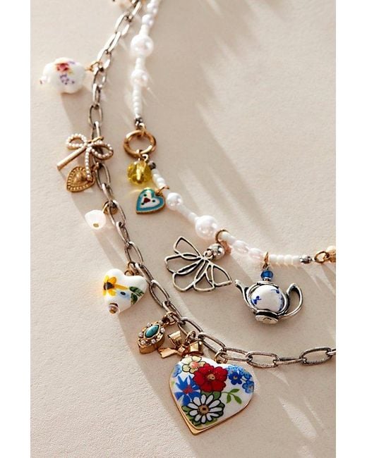 Free People Blue Maxamillion Charm Necklace