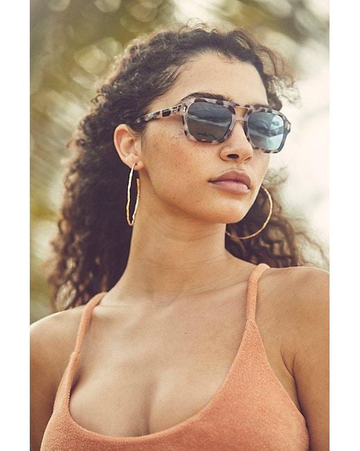Free People Multicolor Royal Polarized Aviator Sunglasses
