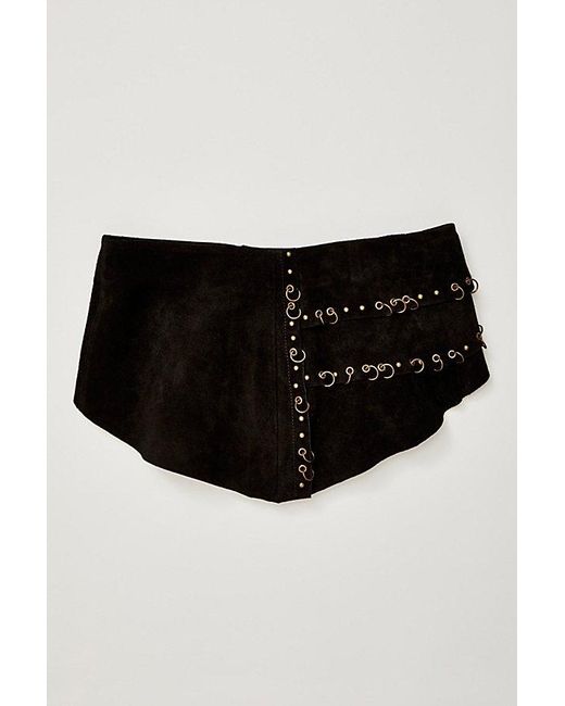 Free People Black Altar Ego Skirt Belt