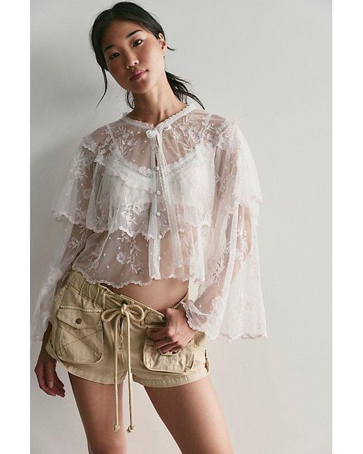 LoveShackFancy Natural Tourelle Top