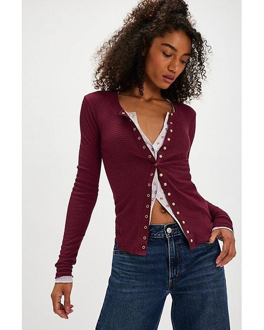 Free People Purple Going Places Cardi