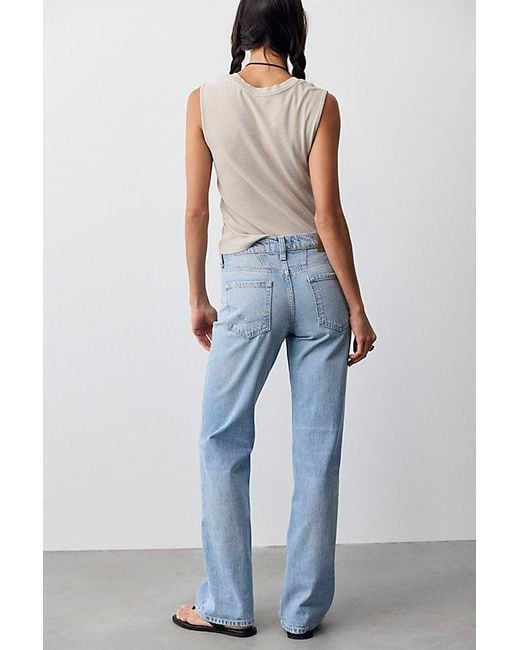 Free People Blue Luna Mid-Rise Straight Jeans
