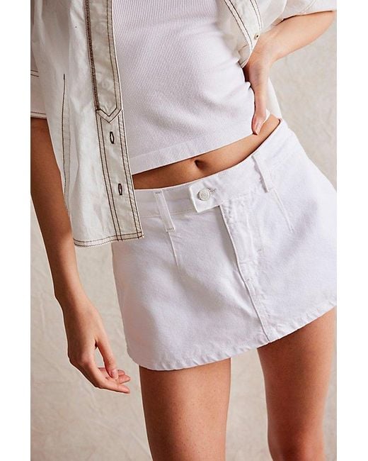 Free People Gray We The Free Gallivanting Peekaboo Skort