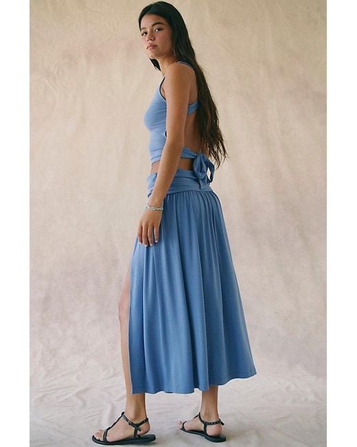 free-est Blue Arabella Skirt Set By