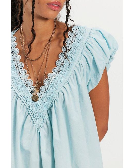 Free People Blue Sundazed Mini Dress