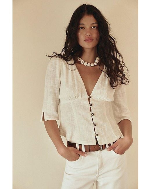 free-est White Breanna Top By