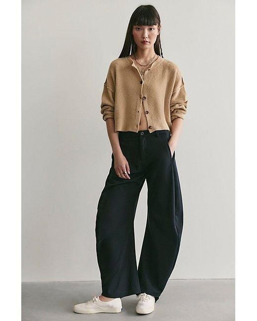 Free People Brown Ottilie Ribbed Knit Cardi