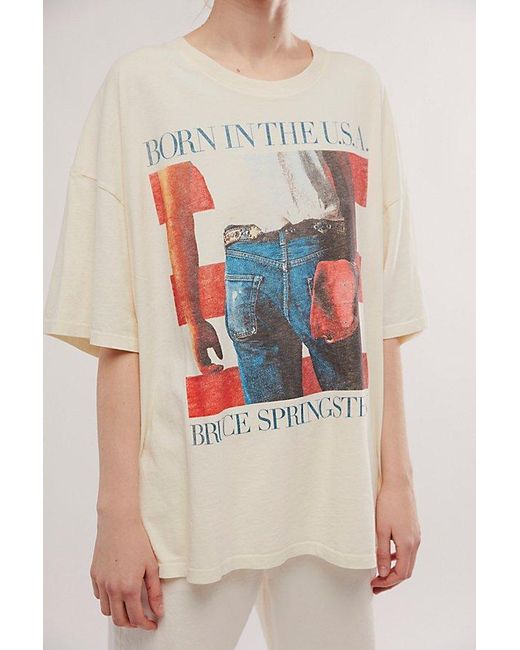 Daydreamer White Bruce Springsteen Born In The Usa Tee At Free People In Stone Vintage
