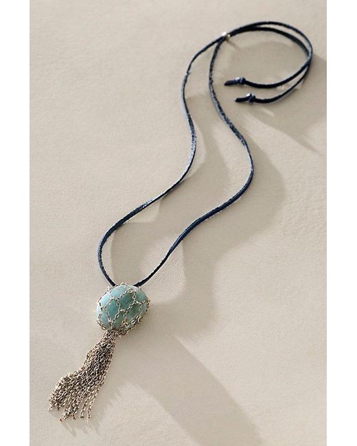 Free People Gray Keepsake Pendant Necklace