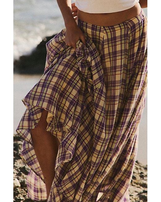 Free People Brown Ives Maxi Skirt