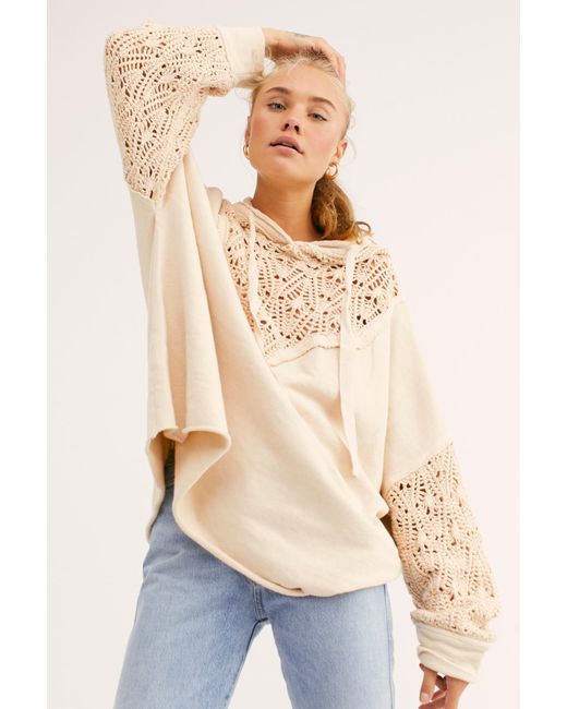 Free People Lewis Hoodie in Natural | Lyst