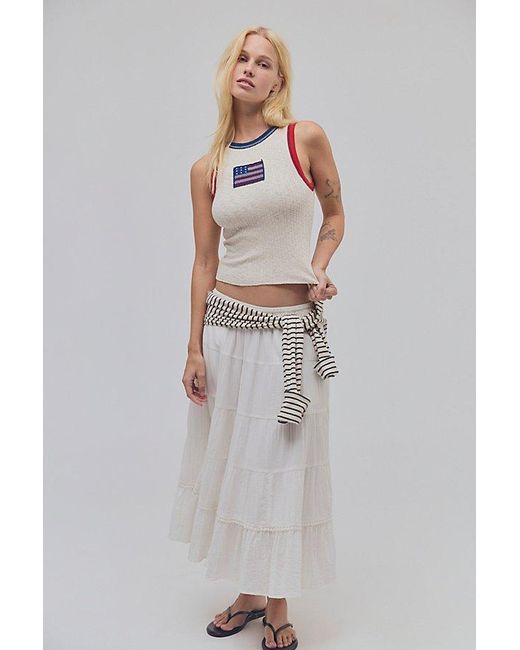 Ragabond Gray Farrah Flag Muscle Tank Top By