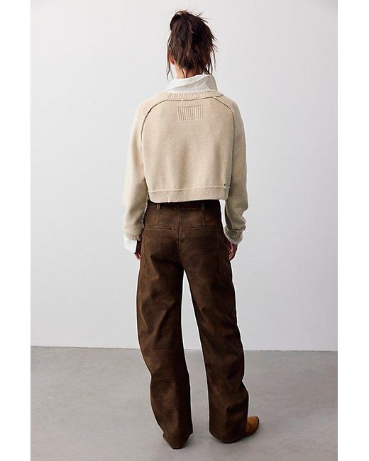 Free People Multicolor We The Free Spotlight Vegan Suede Trousers