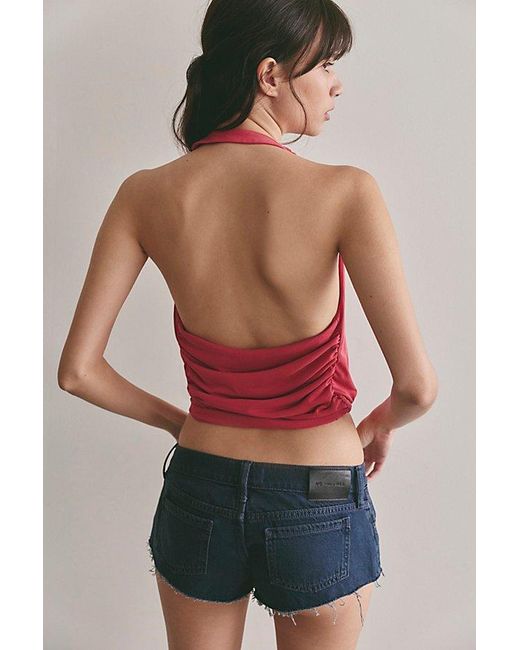 Free People Red Hallie Halter Top