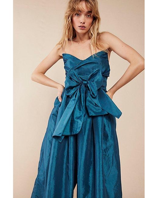 Free People Blue Jade Jumpsuit At In Dragonfly, Size: Xs