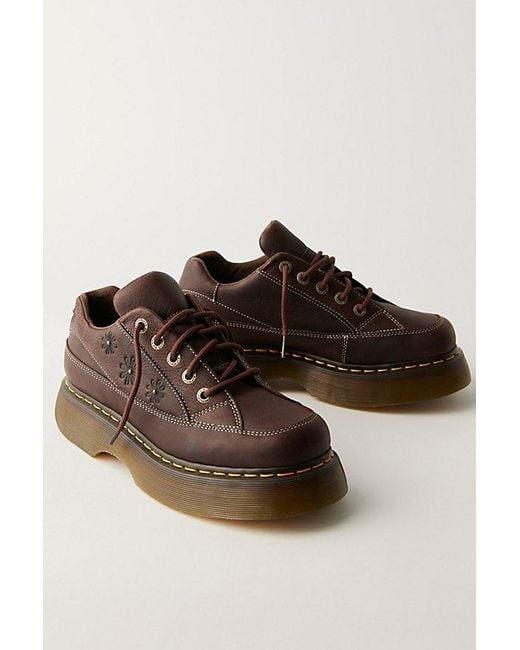 Dr. Martens Brown Buzz Flower Oxfords