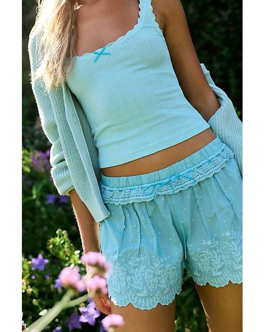 Intimately By Free People Green Soft Bloom Sleep Set By