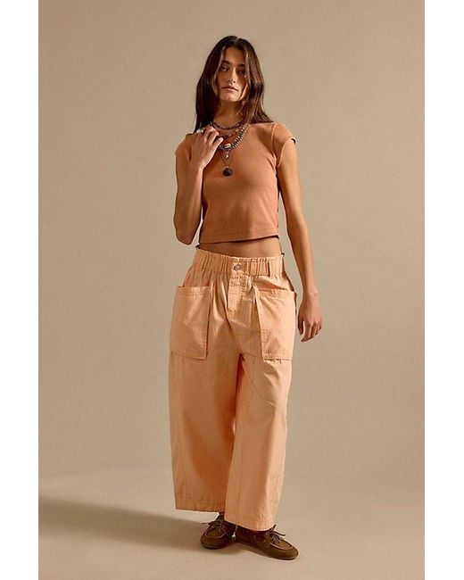 Free People Natural Costa Straight Harem Pants