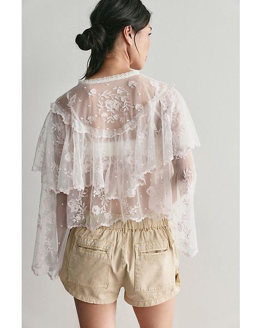 LoveShackFancy Natural Tourelle Top