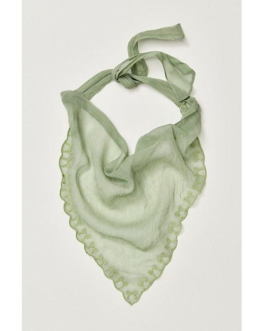 Free People Green Chrissy Sheer Hair Scarf