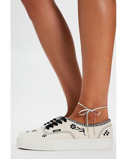 Vans Black Authentic Embroidered Sneakers