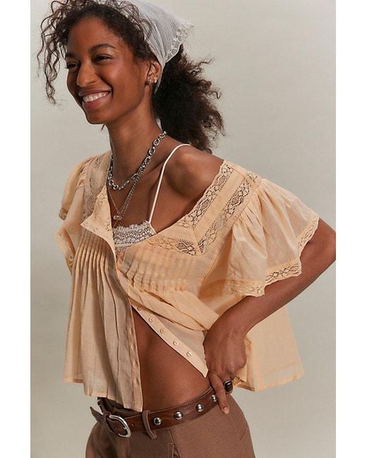 Free People Brown Monica Top
