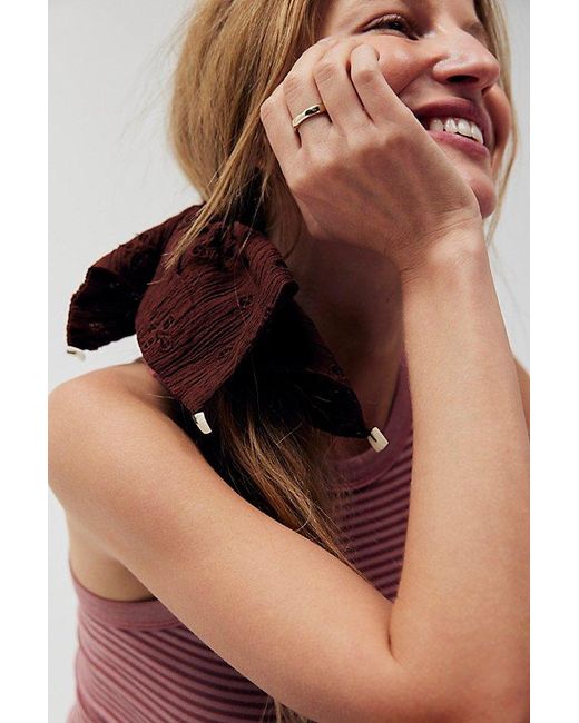 Free People Brown Atalia Square Scrunchie