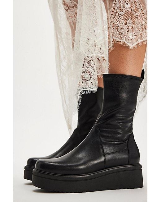 Vagabond White Vagabond Tara Platform Boots Shoe By