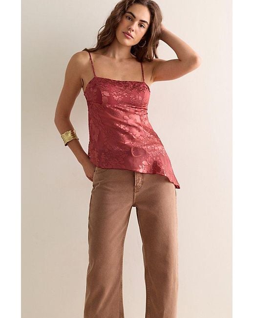Intimately By Free People Red Night Song Burnout Cami By