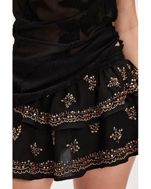 Free People Black Second Chances Skort
