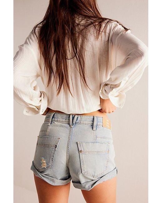 Free People Multicolor We The Free Beginner's Luck Slouch Shorts
