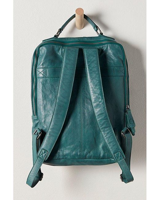 Free People Green East End Leather Backpack