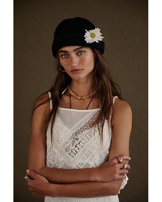 Free People Blue Washed Canvas Sailor Hat