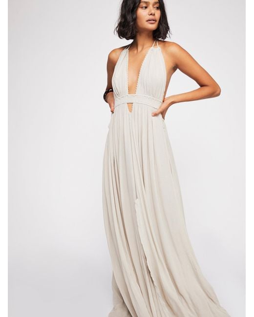 Free People White Look Into The Sun Maxi Dress