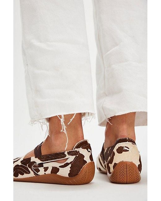 Free People White Puma Speedcat Cow Ballet Sneakers