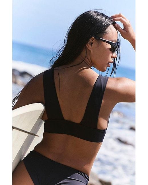 Free People Black Seea Eden Bikini Top
