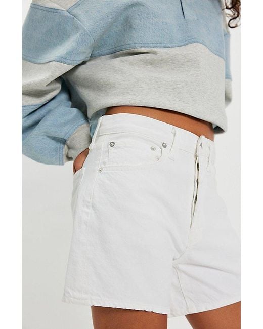 Agolde Blue Parker Long Shorts