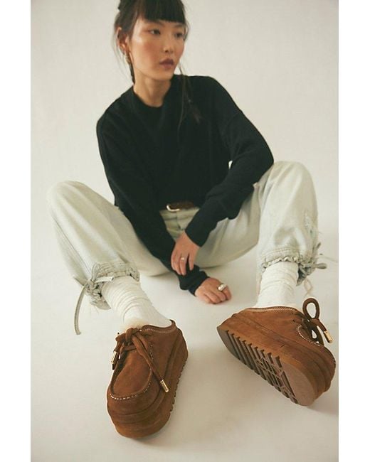 Naked Wolfe Natural Blizzard Platform Mules By