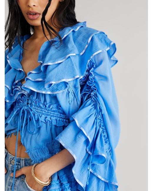 Free People Fillyboo Lotus Mini Dress in Blue | Lyst
