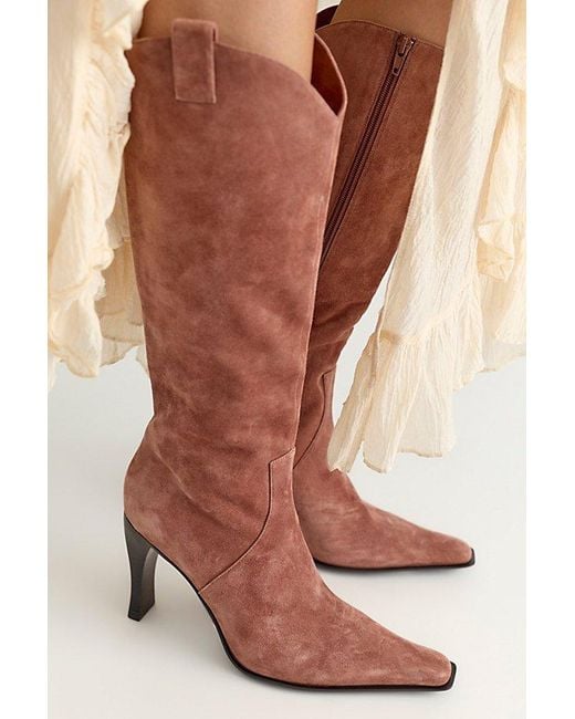 Jeffrey Campbell Natural Sweet Talker Tall Boots