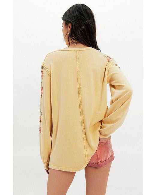 Free People Yellow Vines Long Sleeve