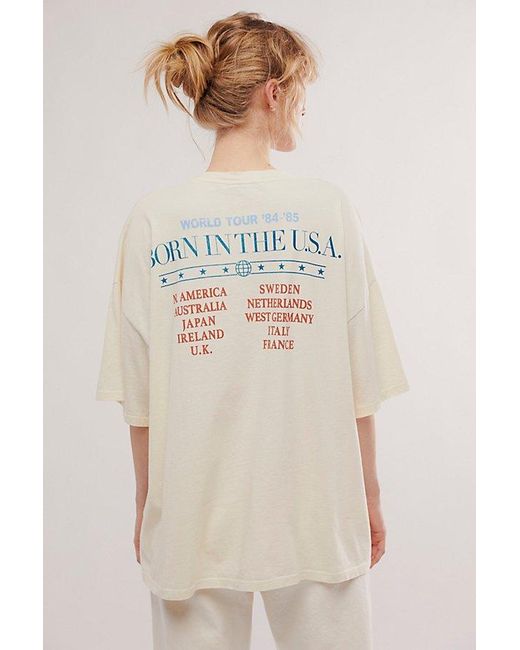 Daydreamer White Bruce Springsteen Born In The Usa Tee At Free People In Stone Vintage
