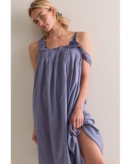 Intimately By Free People Blue Salty Sol Maxi Slip Dress By