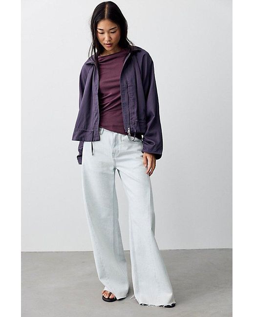 Free People Gray Devon Solid Balloon Jacket