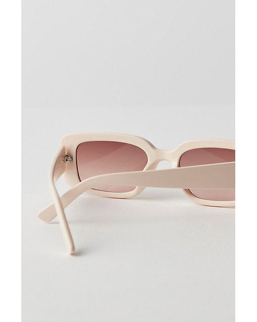 Free People Brown Frankie Rectangle Sunglasses